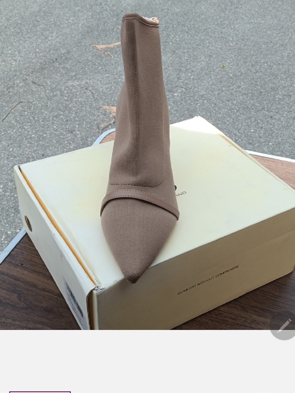Women’s Taupe Pointed Toe Ankle Bootie